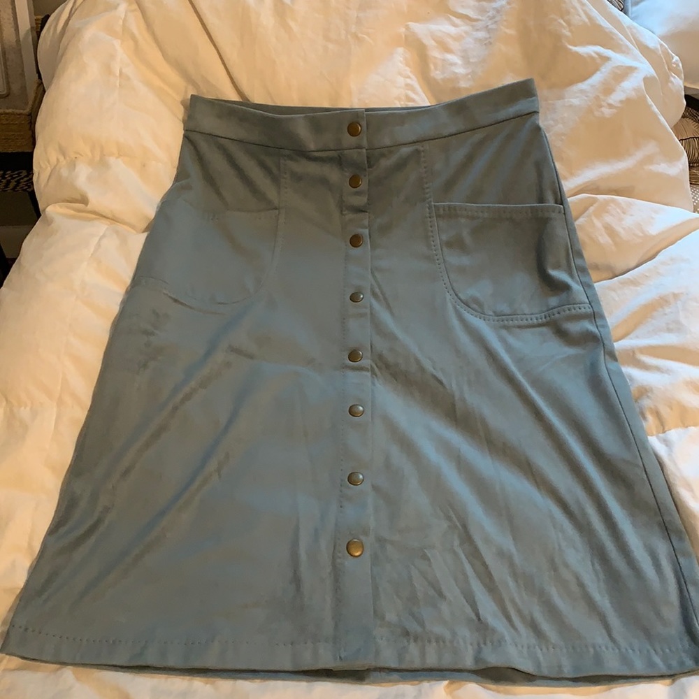 Sophie Max Blue suede skirt
